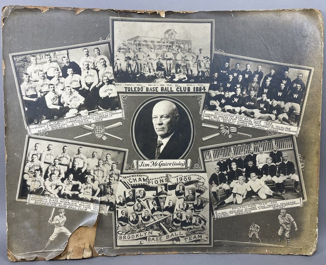 Antique James "Deacon" McGuire 1883-1915 Post Baseball Career Photograph (1 of 15)