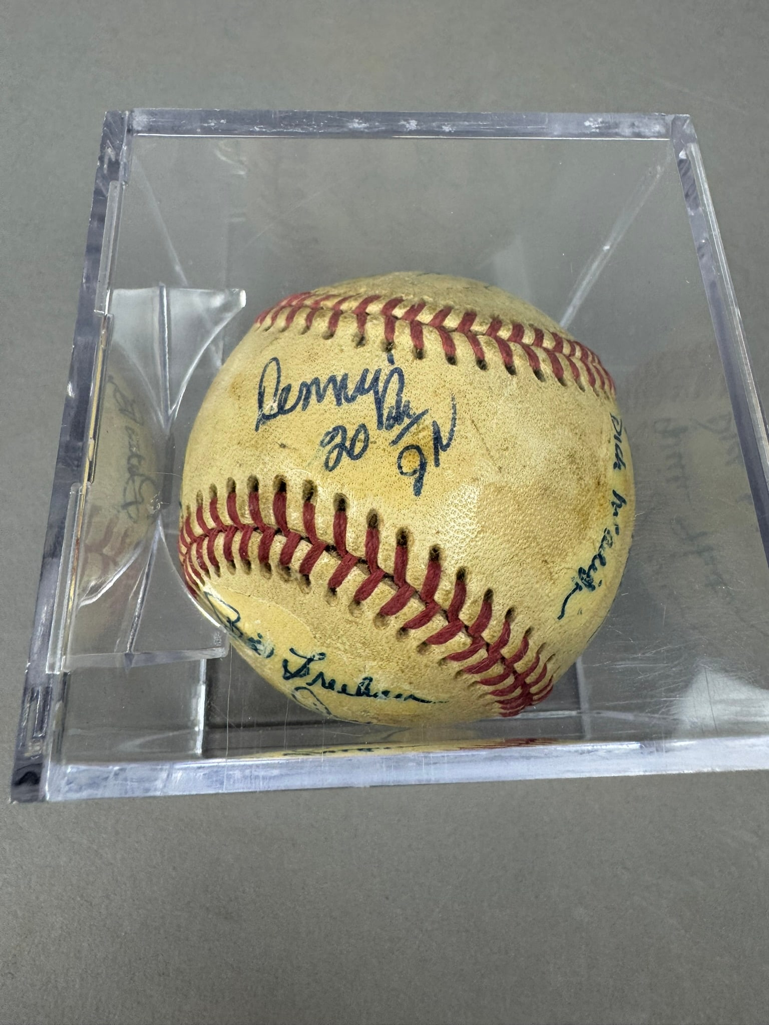 1968 Detroit Tigers Denny McLain 20th Win  18x Autographed Signed Baseball (1 of 5)