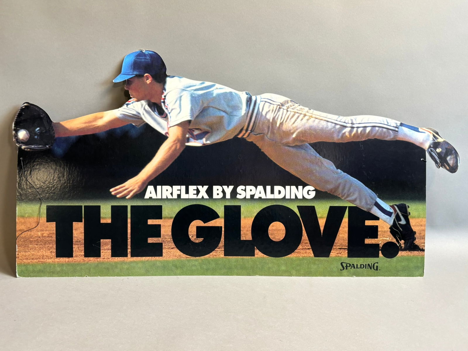 1980s Spalding Airflex Baseball Glove Advertising 35" Cardstock Double Sided Sign (1 of 12)