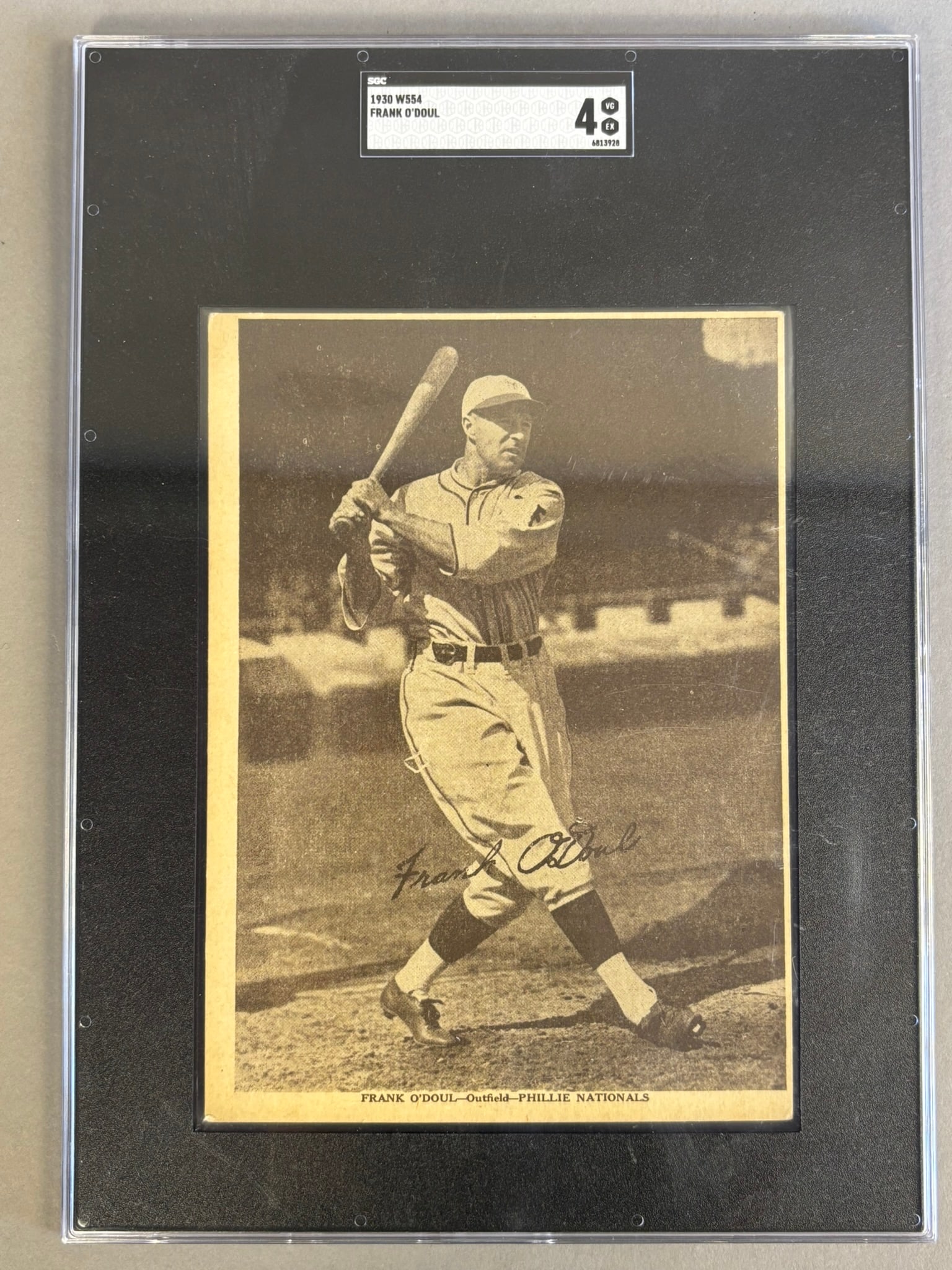 1930  W554 Frank O'Doul Baseball Card Photo Graded SGC 4 Philadelphia Phillies (1 of 13)