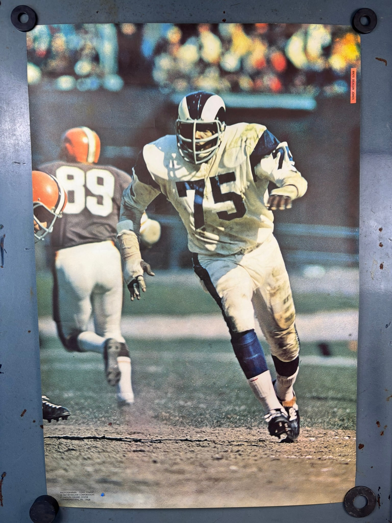 Deacon Jones Los Angeles Rams Sports Illustrated 1969 Original Poster 24" x 36" (1 of 4)