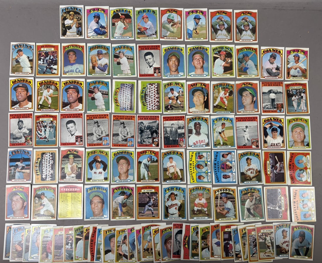1972 Topps Lot 98 Baseball Cards Williams Stargell Morgan Bench Jackson Jenkins Hunter & More (1 of 17)