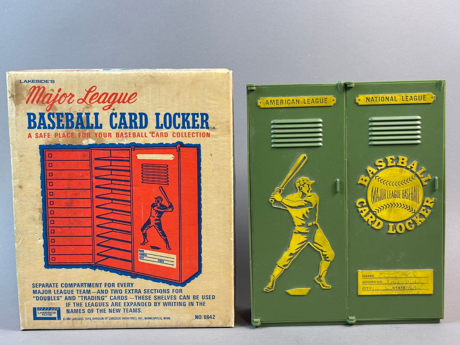 1968 Lakeside's Major League Baseball Card Locker MLB w/ Original Box (1 of 20)
