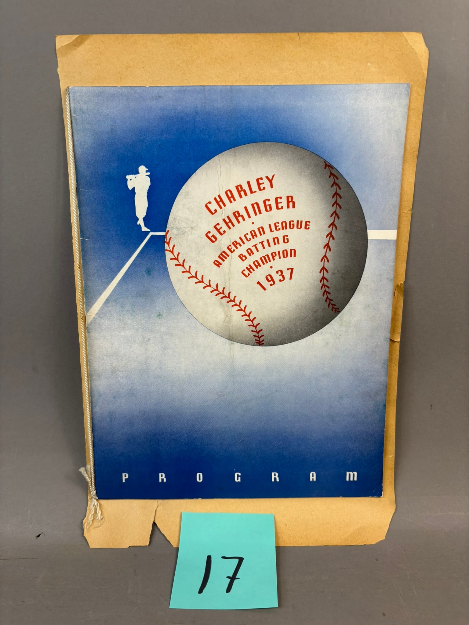 Original Signed Charley Gehringer 1937 American League Testimonial Dinner Program (1 of 20)
