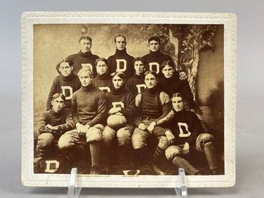 Antique 1896 Identified Dartmouth Football Team Cabinet Photo