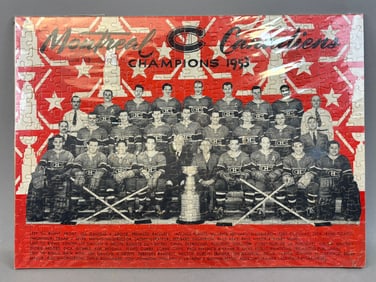 1953 Montreal Canadiens NHL Champions Complete 20x14 Jigsaw Puzzle