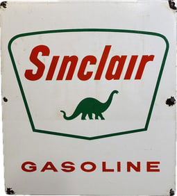 Sinclair Gasoline SSP Porcelain Pump Plate Sign