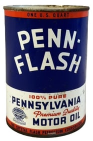 Penn Flash 100% Pure Pennsylvania Motor Oil Quart Can by Crystal Flash Petroleum