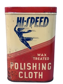 HI-SPEED Wax Treated Polishing Cloth Automobile Tin
