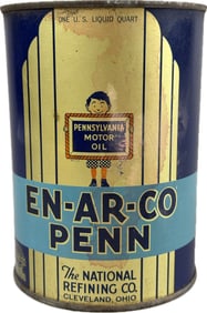 EN-AR-CO Penn National Refining Motor Oil Quart Can