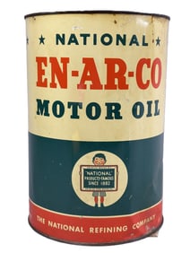 EN-AR-CO National Refining Motor Oil 5 Quart Can