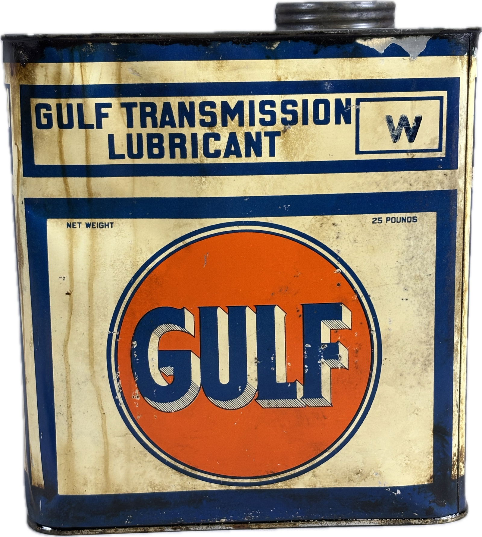 Gulf Transmission Lubricant 25LB Square 20s Grease Can (1 of 7)