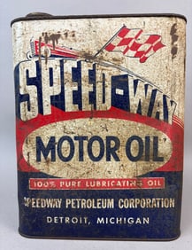 Speed-Way Motor Oil 2 Gallon Can by Speedway Petroleum Detroit Michigan
