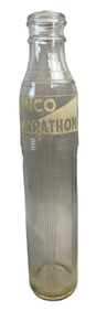 Linco Marathon Motor Oil Original Glass Quart Bottle