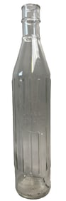 U-Neek Brand Embossed Glass Quart Oil Bottle