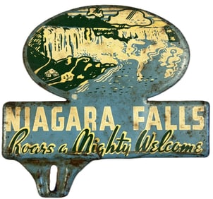 Niagara Falls Roars A Mighty Welcome License Plate Topper
