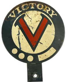V For Victory Original 1940s License Plate Topper