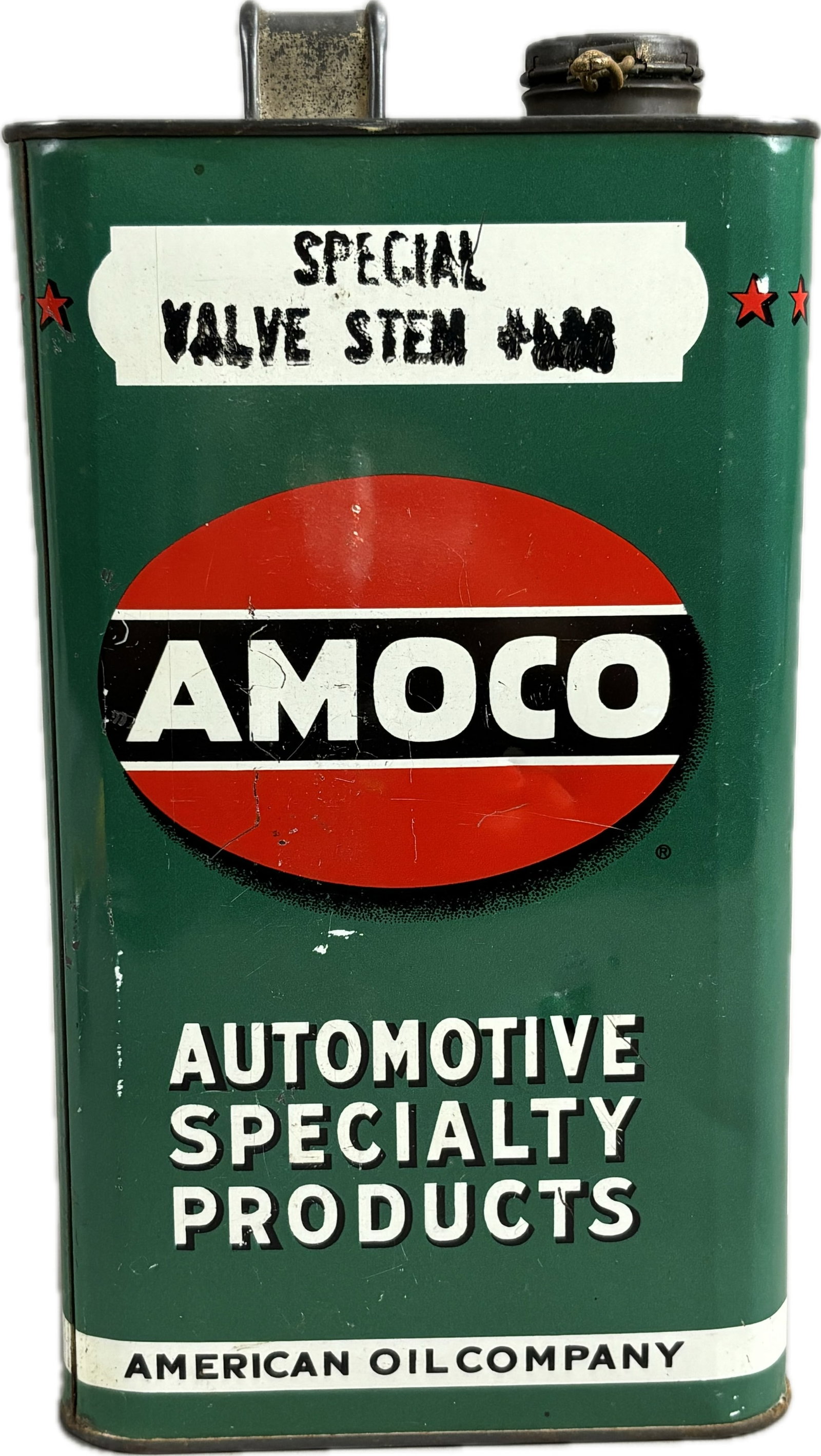Amoco American Oil Co Special Value Stem Square 1 Gallon Motor Oil Can: Great original can. See all photos for a better idea on condition, wear, rust, etc.