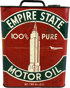 Empire State 100% Pure Motor Oil 2 Gallon Can Lansing Michigan