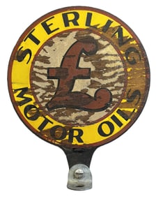 Sterling Motor Oil NOS DST Lubester Paddle Sign