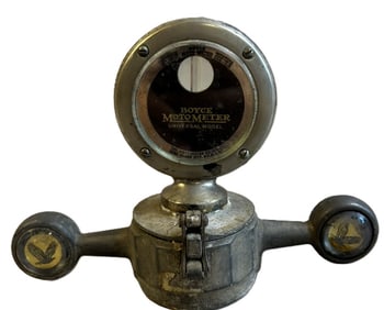 Antique Boyce Motometer Universal Model w/ Clear Glass Eagle Ornaments