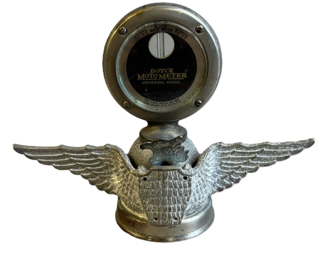 Antique Boyce Motometer Universal Model w/ Cast Eagle Base (1 of 13)