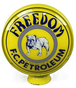 Freedom Bulldog F.C. Petroleum 15" Gas Pump Globe