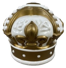 Original Standard Oil Milk Glass Gold Crown Gas Pump Globe