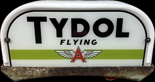 Tydol Flying A Bennett 646 Original Shoebox Gas Pump Globe