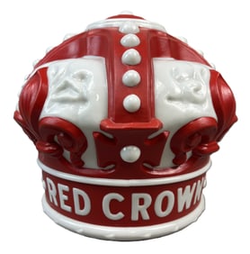 Original Standard Oil Red Crown Embossed Gas Pump Globe