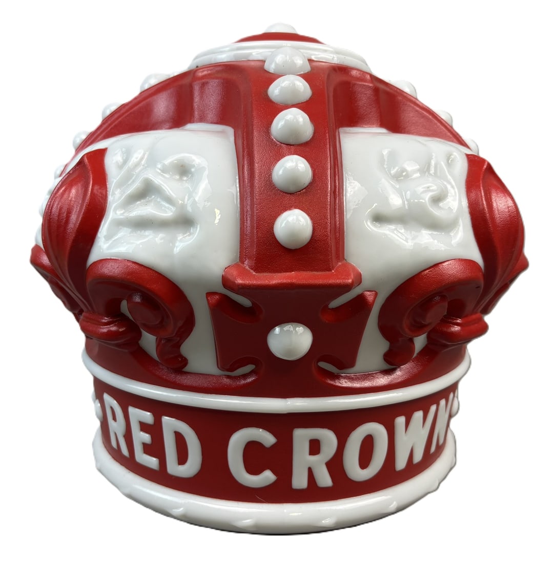 Original Standard Oil Red Crown Embossed Gas Pump Globe (1 of 11)