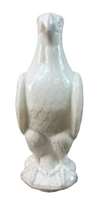 White Eagle Original Milk Glass 1920s Molded Gas Pump Globe
