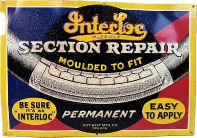 Interloc Section Repair Tire SST Embossed Sign