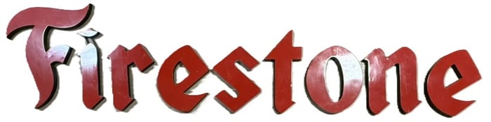 Firestone Cast Aluminum Service Station 14' Metal Advertising Sign