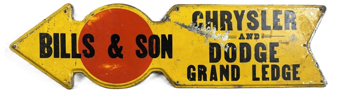 Bill & Son Chrysler & Dodge Grand Ledge Michigan Arrow SST Sign