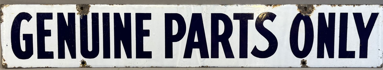 Genuine Parts Only SSP Porcelain Strip Advertising Chevrolet Sign (1 of 15)