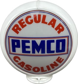 Pemco Regular Gasoline Original Gas Pump Globe w/ Capco Body
