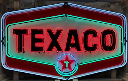 Texaco Tomahawk 7' DSP Porcelain Service Station Neon Sign
