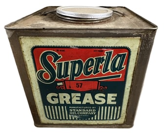 Superla "57" Grease 40 Lb Standard Oil Co Indiana 1920s Metal Can
