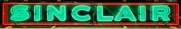 Sinclair 2 Piece 14' SSP Porcelain Advertising Neon Service Station Sign