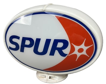Spur 16" Original 1960s Gas Pump Globe