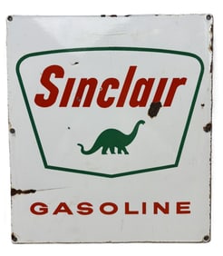 Sinclair Gasoline SSP 1960s Porcelain Pump Plate Sign