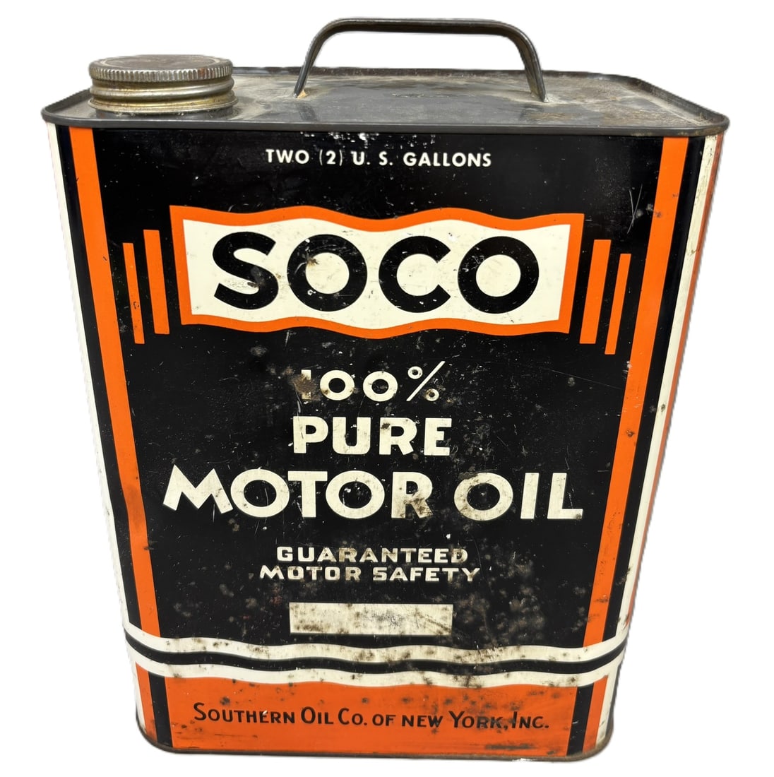 SOCO Southern Oil Co New York 100% Pure Motor Oil 2 Gallon Can (1 of 7)