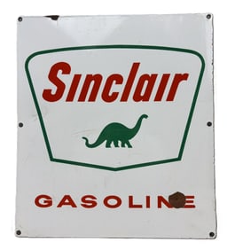 Sinclair Gasoline SSP 1960s Porcelain Pump Plate Sign
