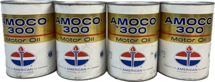Amoco 300 Motor Oil Full Composite Motor Oil Quart Cans