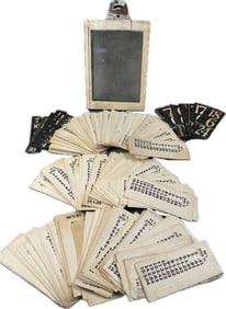 Antique Visible Gas Pricer Box w/ 100s Card Stock Inserts