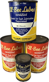 Lot 4 El-Bee Lube Lou Bob Grease 1 & 5lb Cans Chicago Illinois
