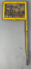 Antique 1920s Gas Pump Gasoline Pricer Price Box