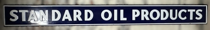 Standard Oil Products Embossed SSP Porcelain 10' Sign