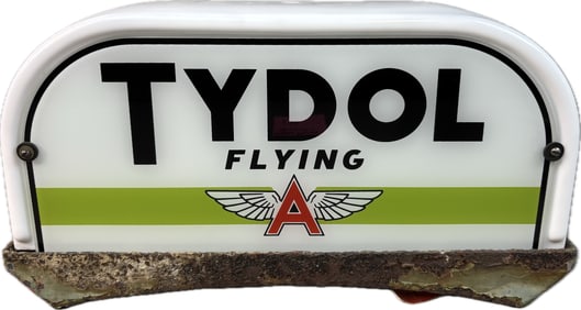 Tydol Flying A Bennett 646 Original Shoebox Gas Pump Globe